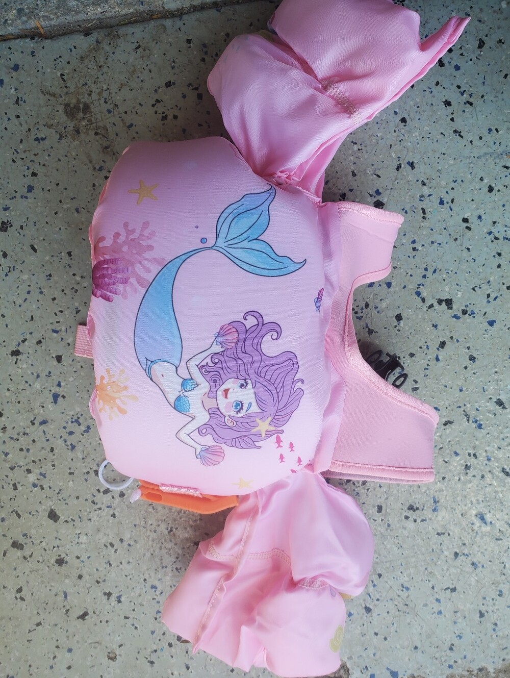 Pink Mermaid Kids Swim Vest with Arm Floats New